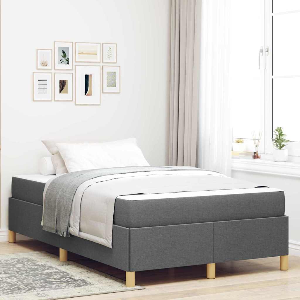 Bettrahmen Dunkelgrau 120 x 190 cm Stoff