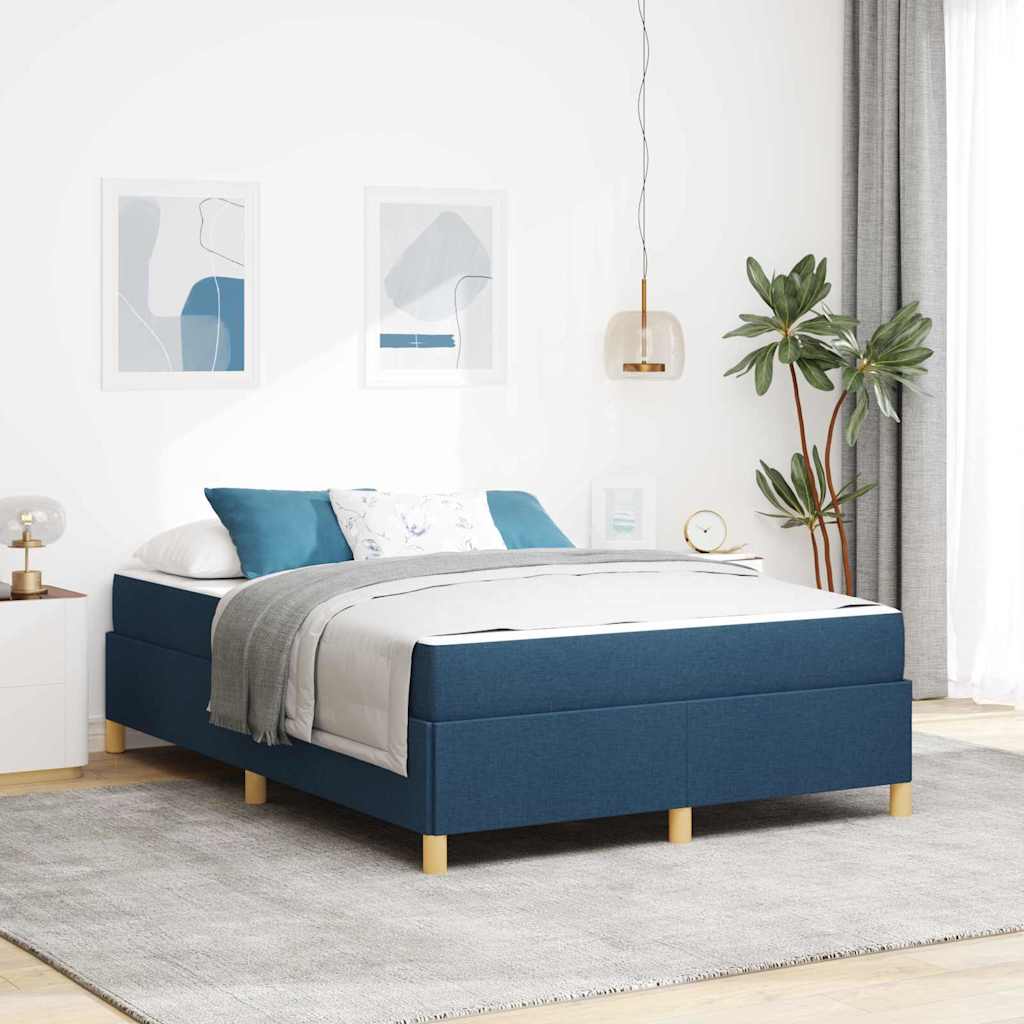 Bettrahmen Blau 140 x 190 cm Stoff