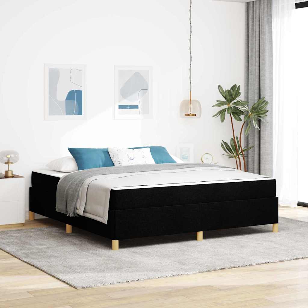 Bettrahmen Schwarz 180 x 200 cm Stoff