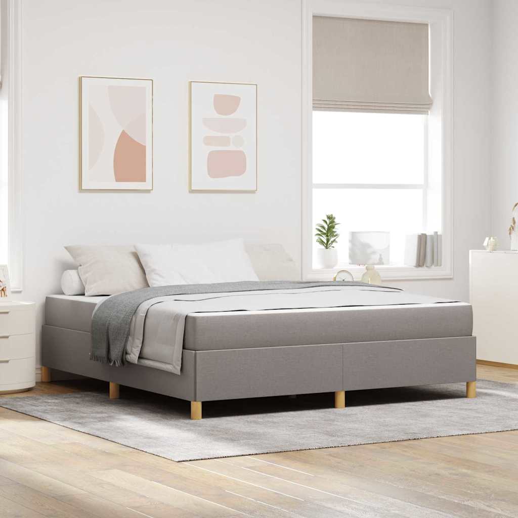 Bettrahmen Taupe 180 x 200 cm Stoff