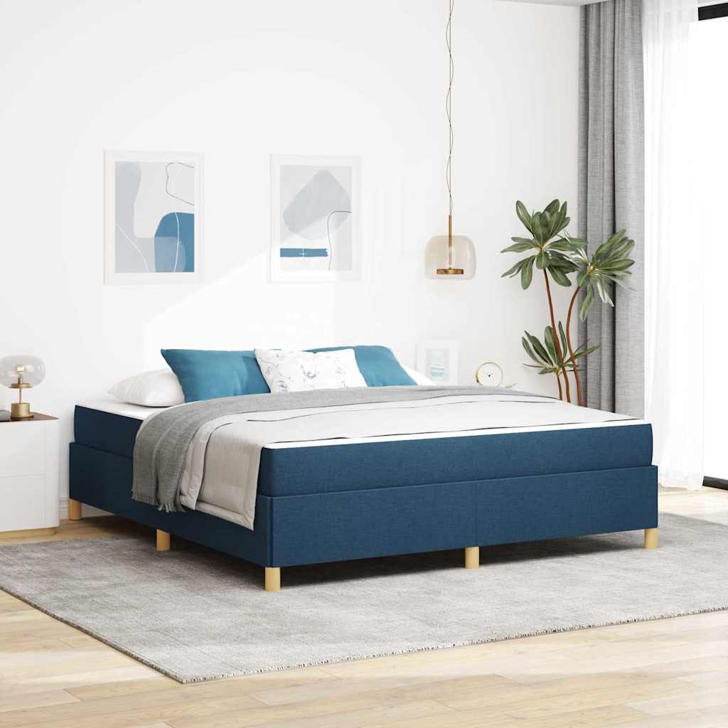 Bettrahmen Blau 180 x 200 cm Stoff