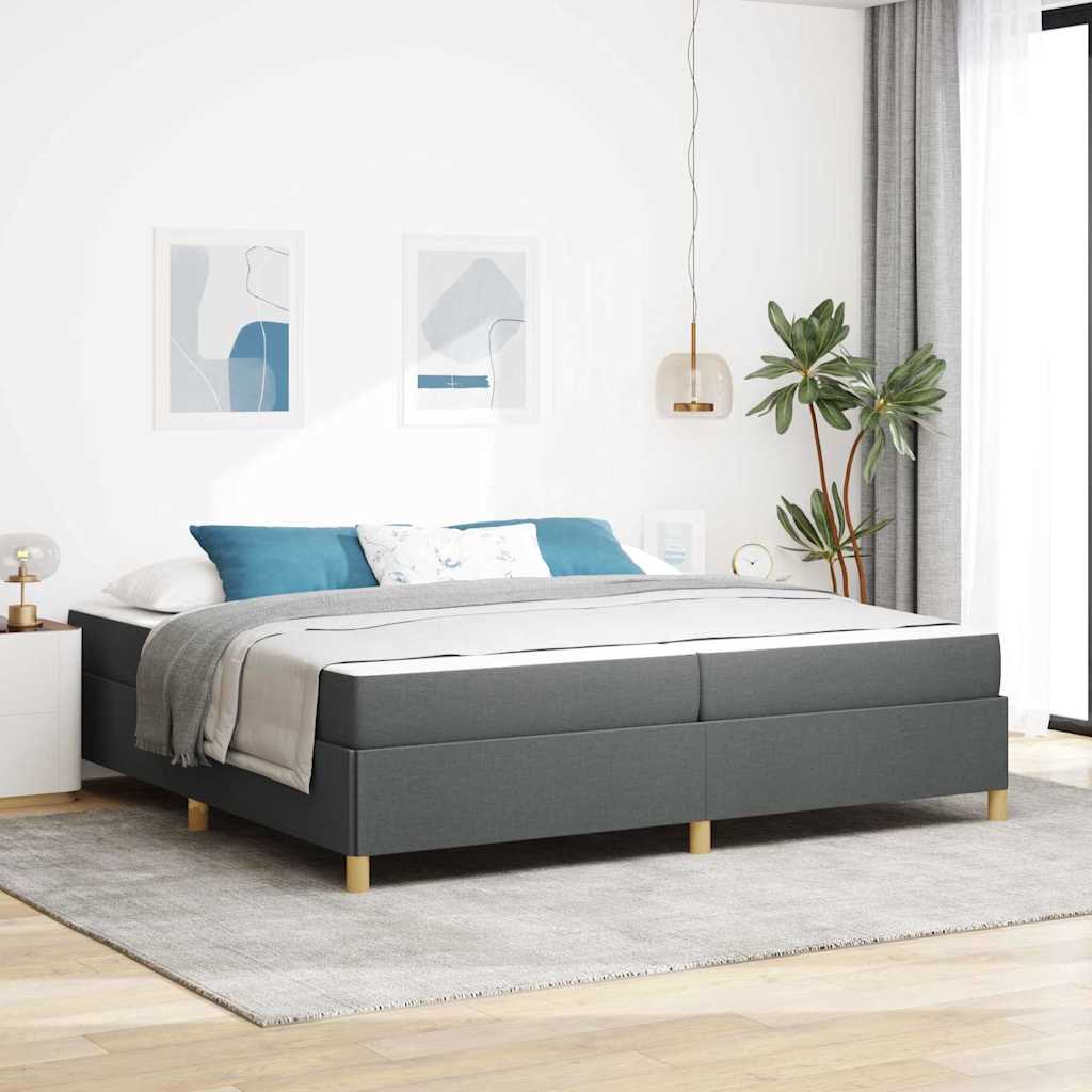 Bettrahmen Dunkelgrau 200 x 200 cm Stoff