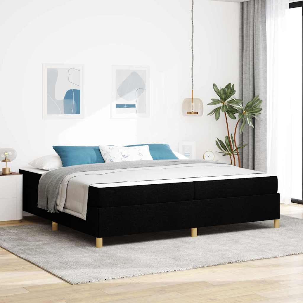 Bettrahmen Schwarz 200 x 200 cm Stoff