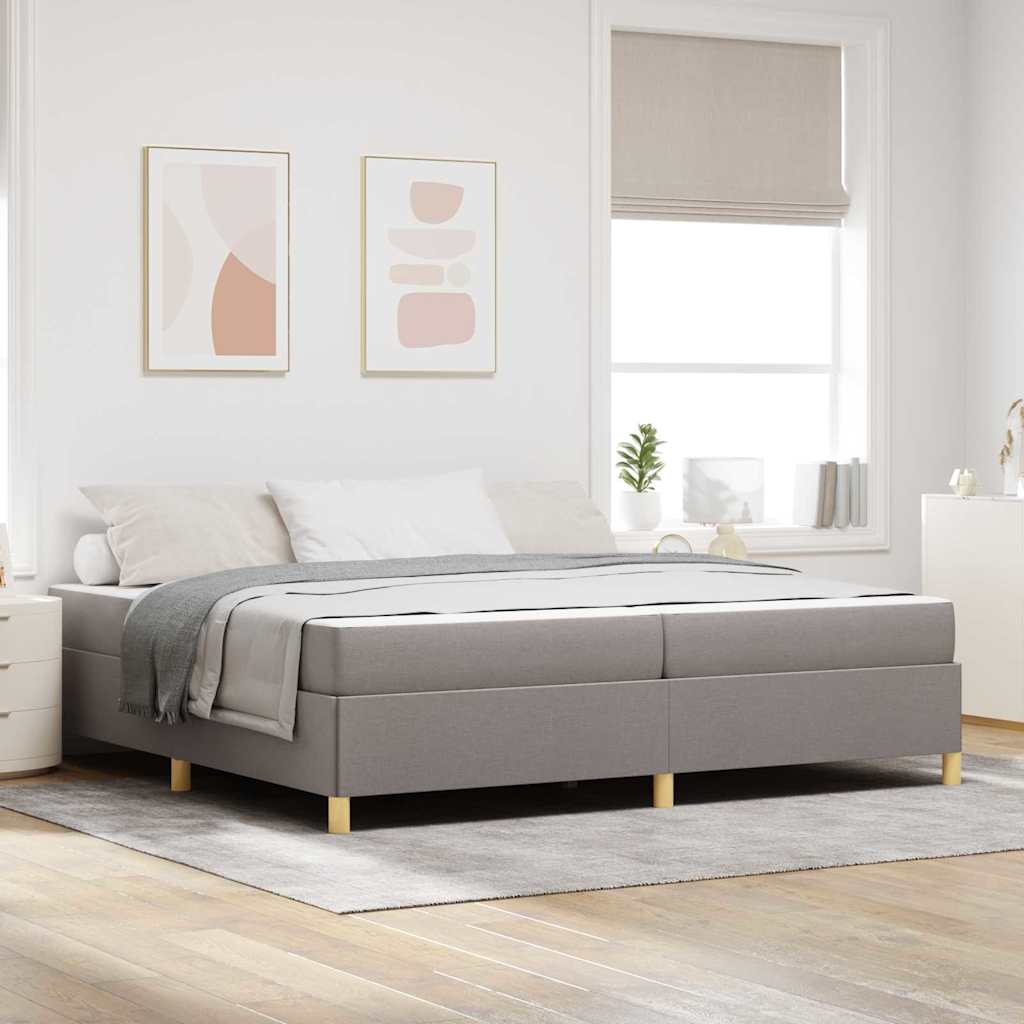 Bettrahmen Taupe 200 x 200 cm Stoff