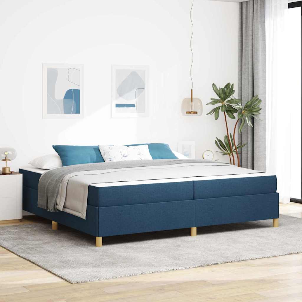 Bettrahmen Blau 200 x 200 cm Stoff