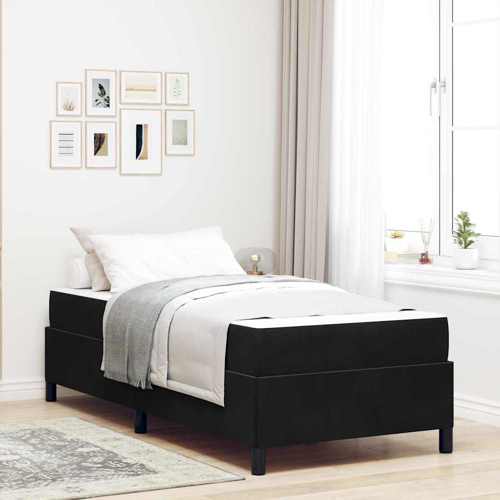 Bettrahmen Schwarz 90 x 190 cm Stoff