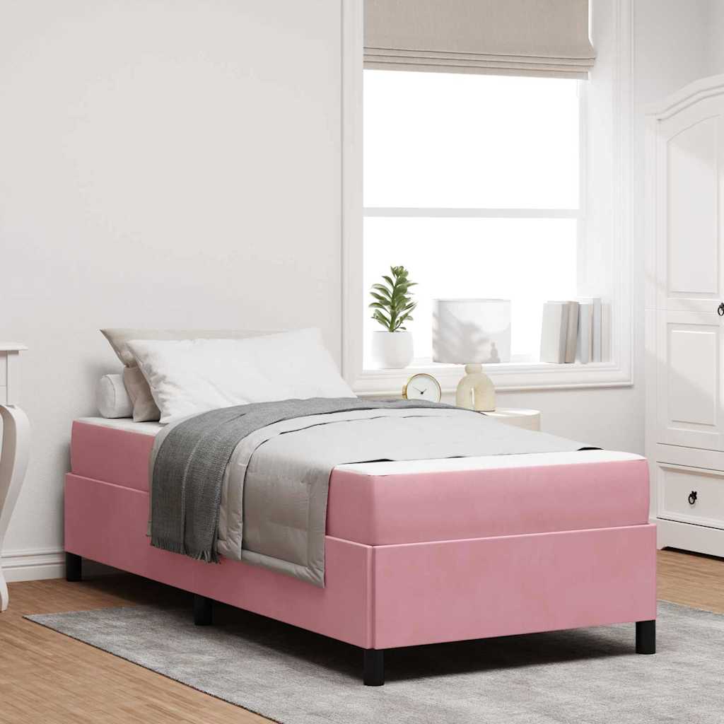 Bettrahmen Rosa 90 x 190 cm Stoff