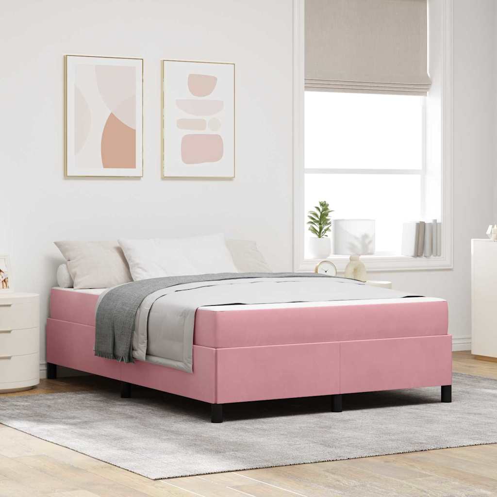 Bettrahmen Rosa 140 x 200 cm Stoff