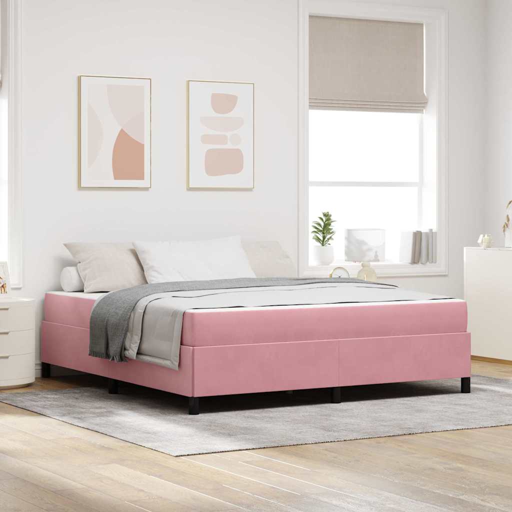 Bettrahmen Rosa 180 x 200 cm Stoff