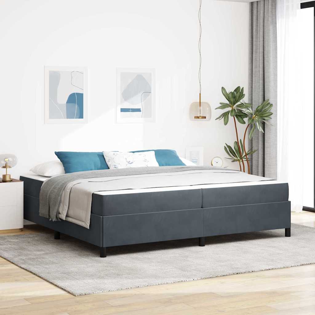 Bettrahmen Dunkelgrau 200 x 200 cm Stoff