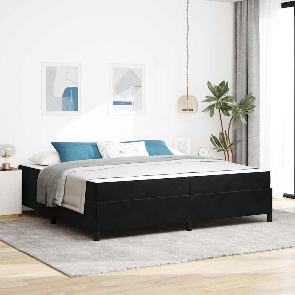 Bettrahmen Schwarz 200 x 200 cm Stoff
