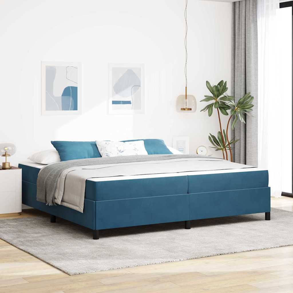 Bettrahmen Dunkelblau 200 x 200 cm Stoff