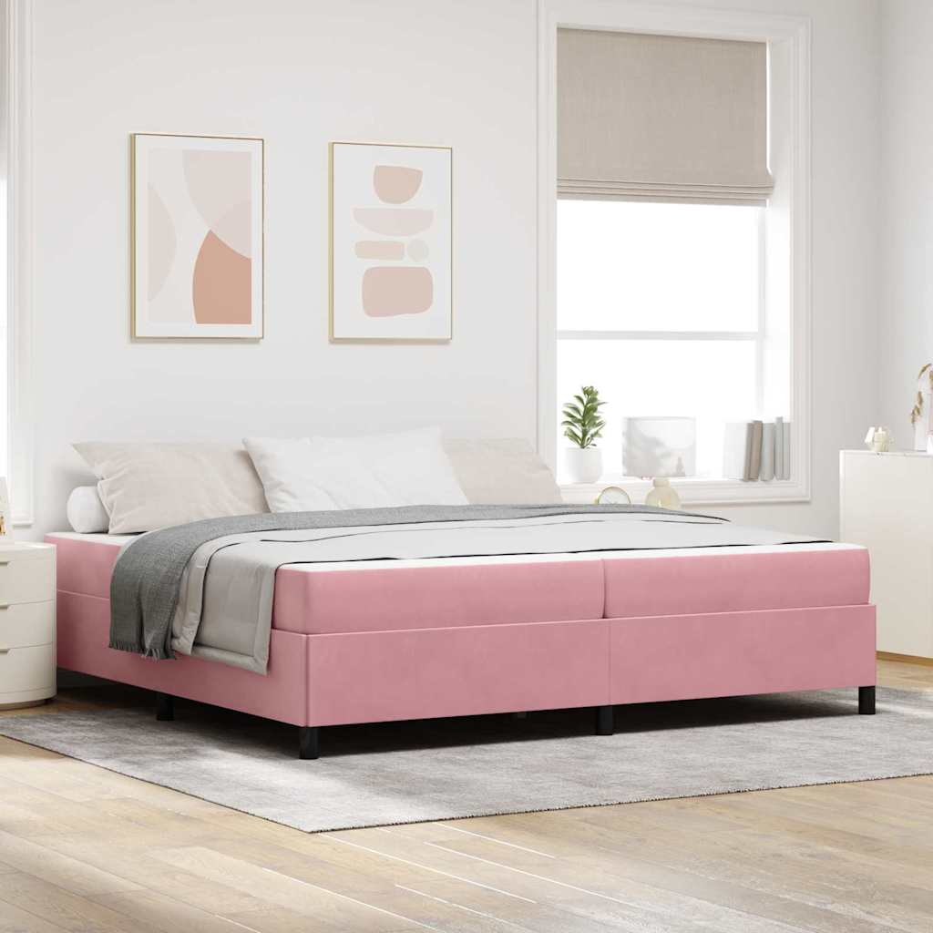 Bettrahmen Rosa 200 x 200 cm Stoff