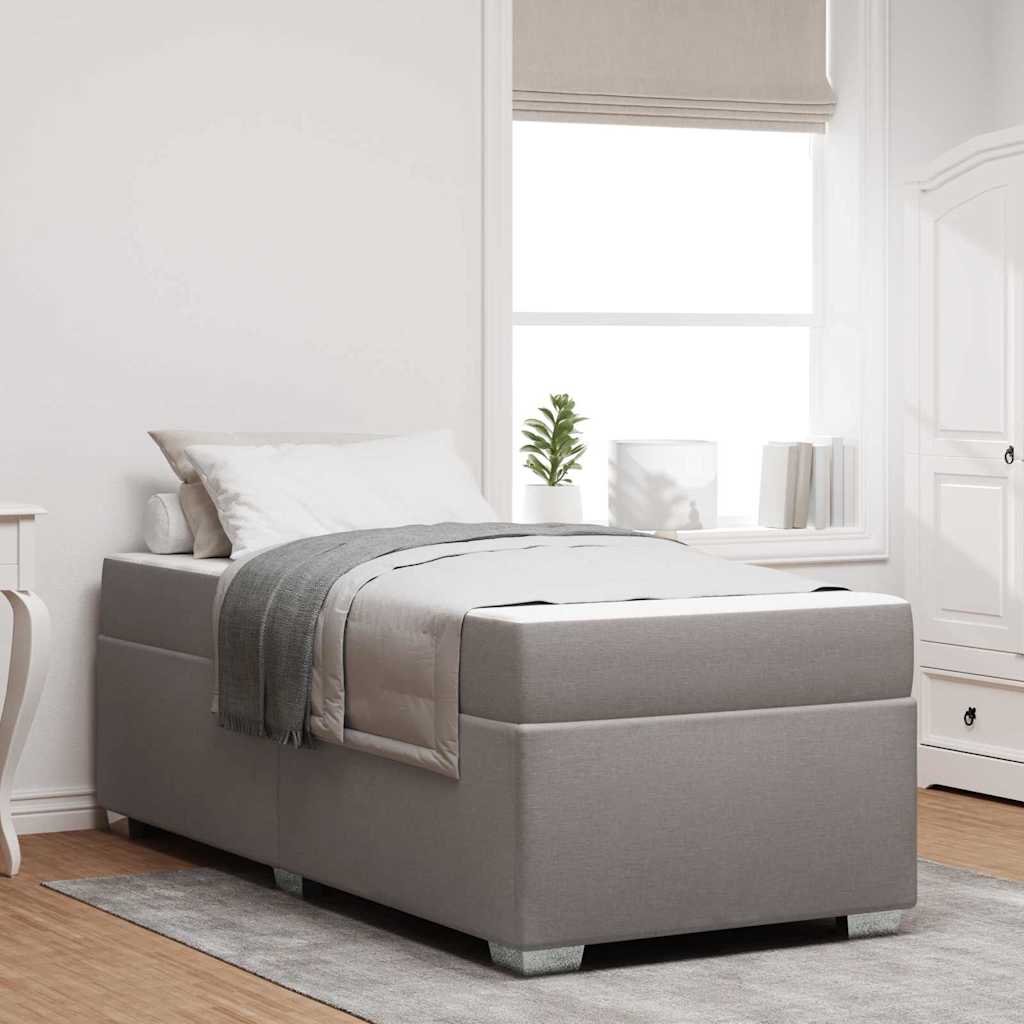 Bettrahmen Taupe 90 x 190 cm Stoff