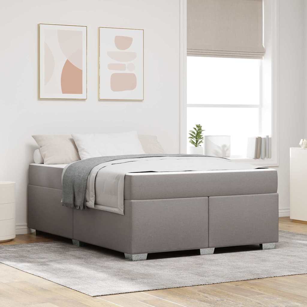 Bettrahmen Taupe 160 x 200 cm Stoff