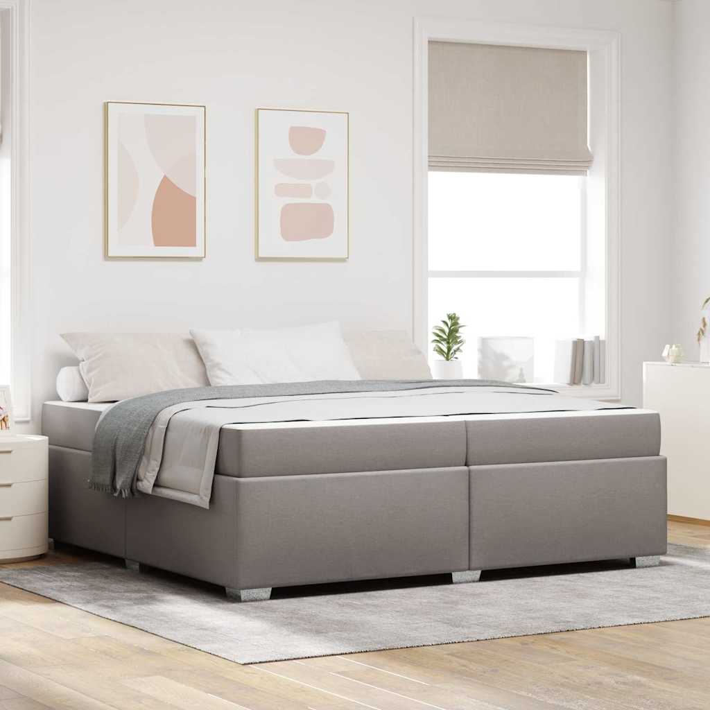 Bettrahmen Taupe 200 x 200 cm Stoff