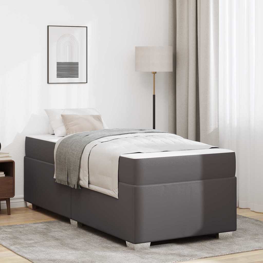 Bettrahmen Grau 90 x 190 cm Stoff
