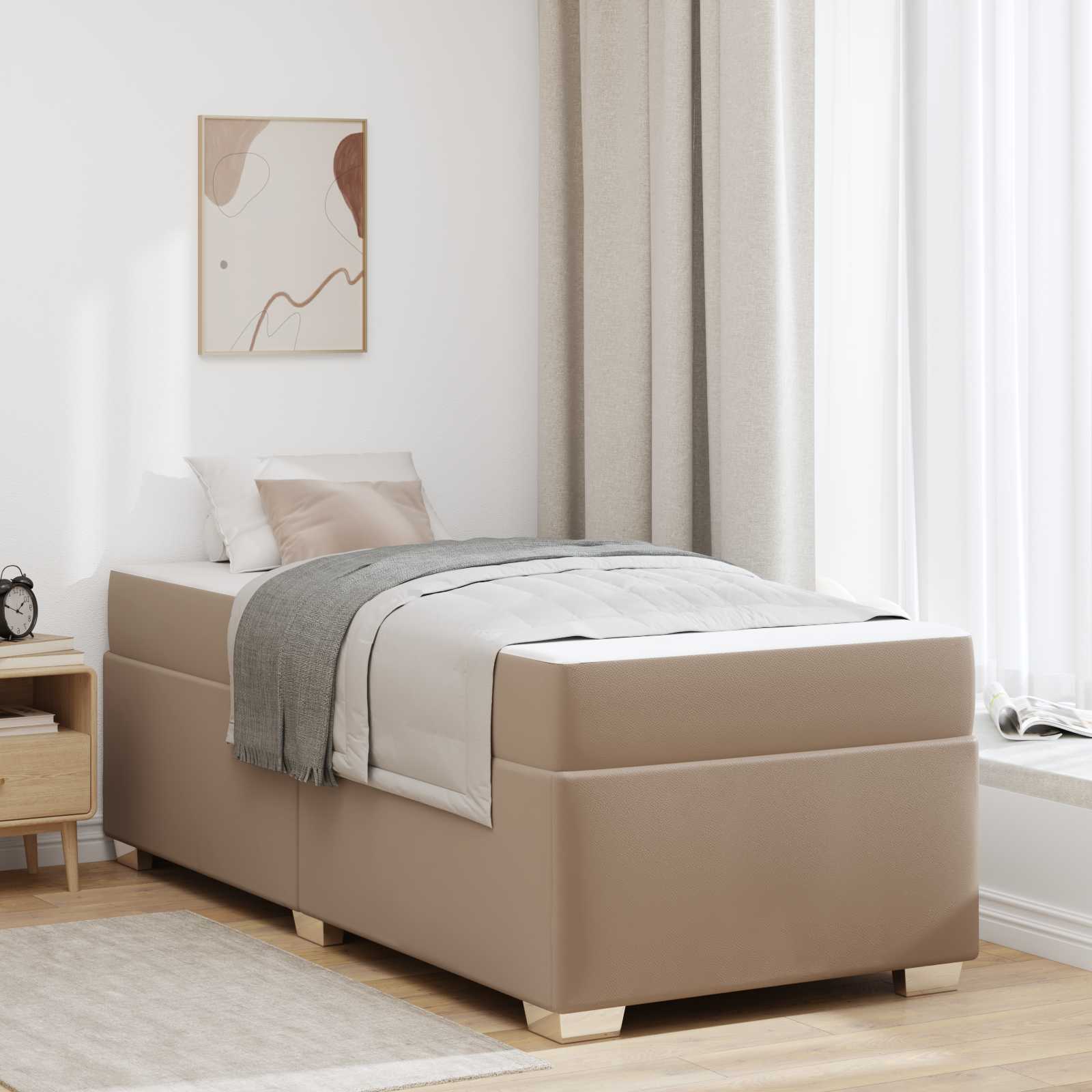 Bettrahmen Cappuccino 90 x 200 cm Stoff