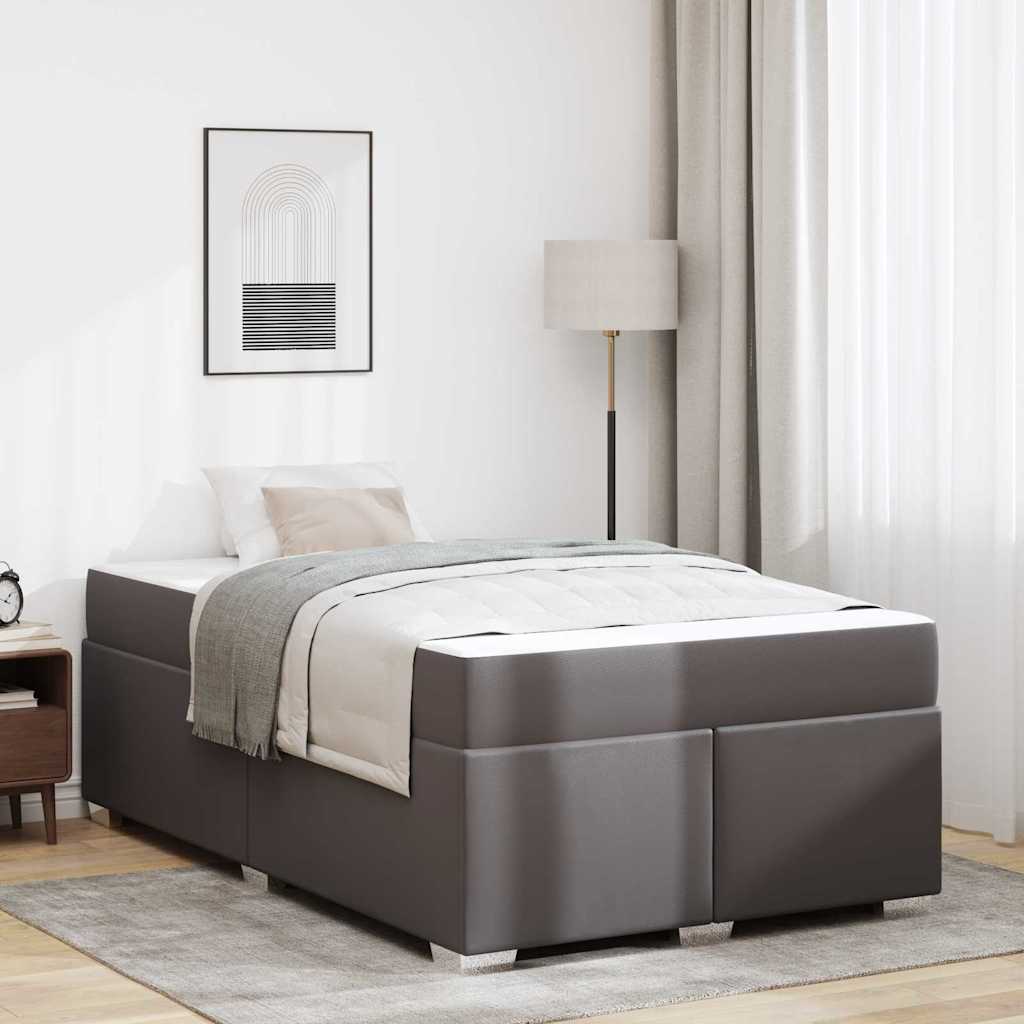 Bettrahmen Grau 120 x 200 cm Stoff