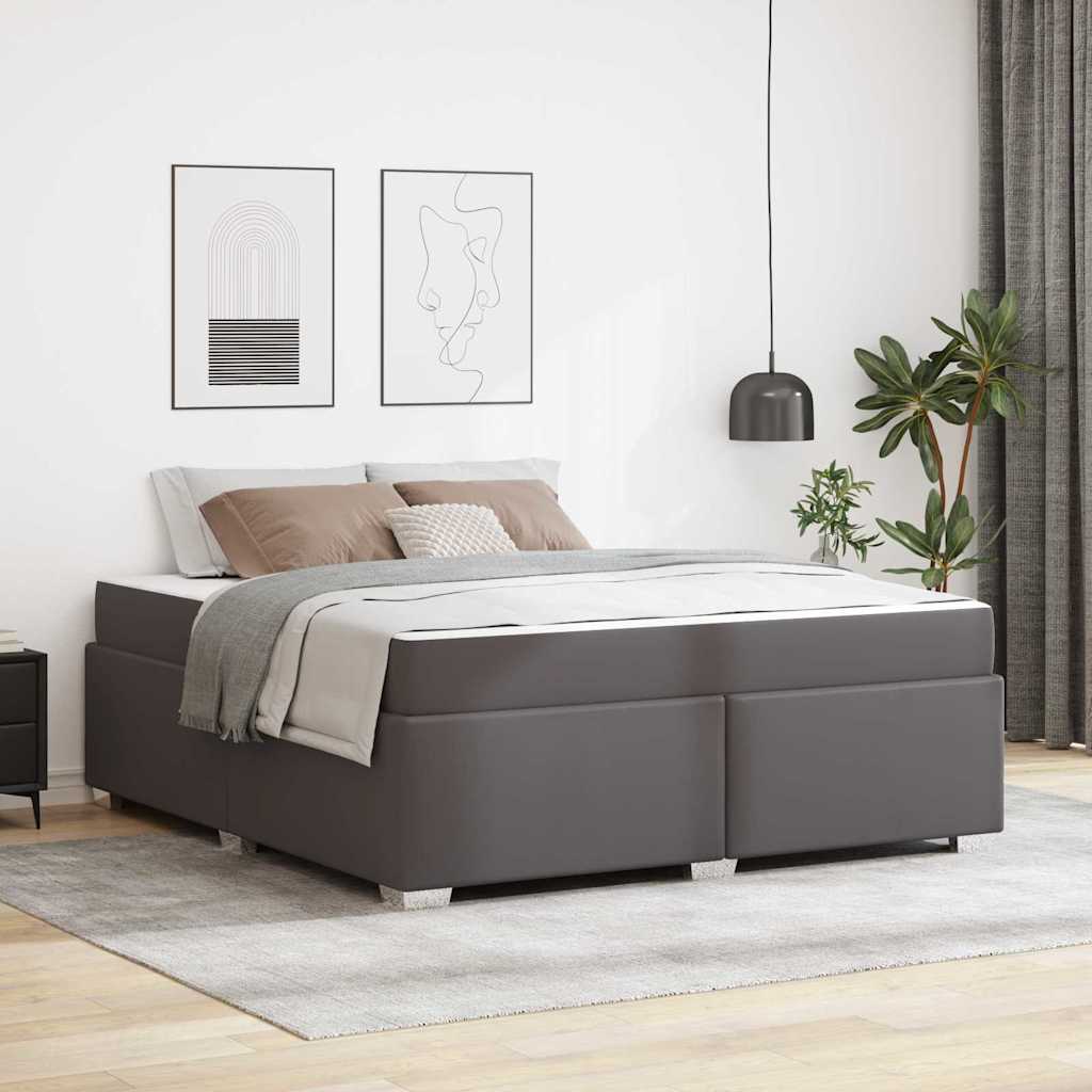 Bettrahmen Grau 180 x 200 cm Stoff