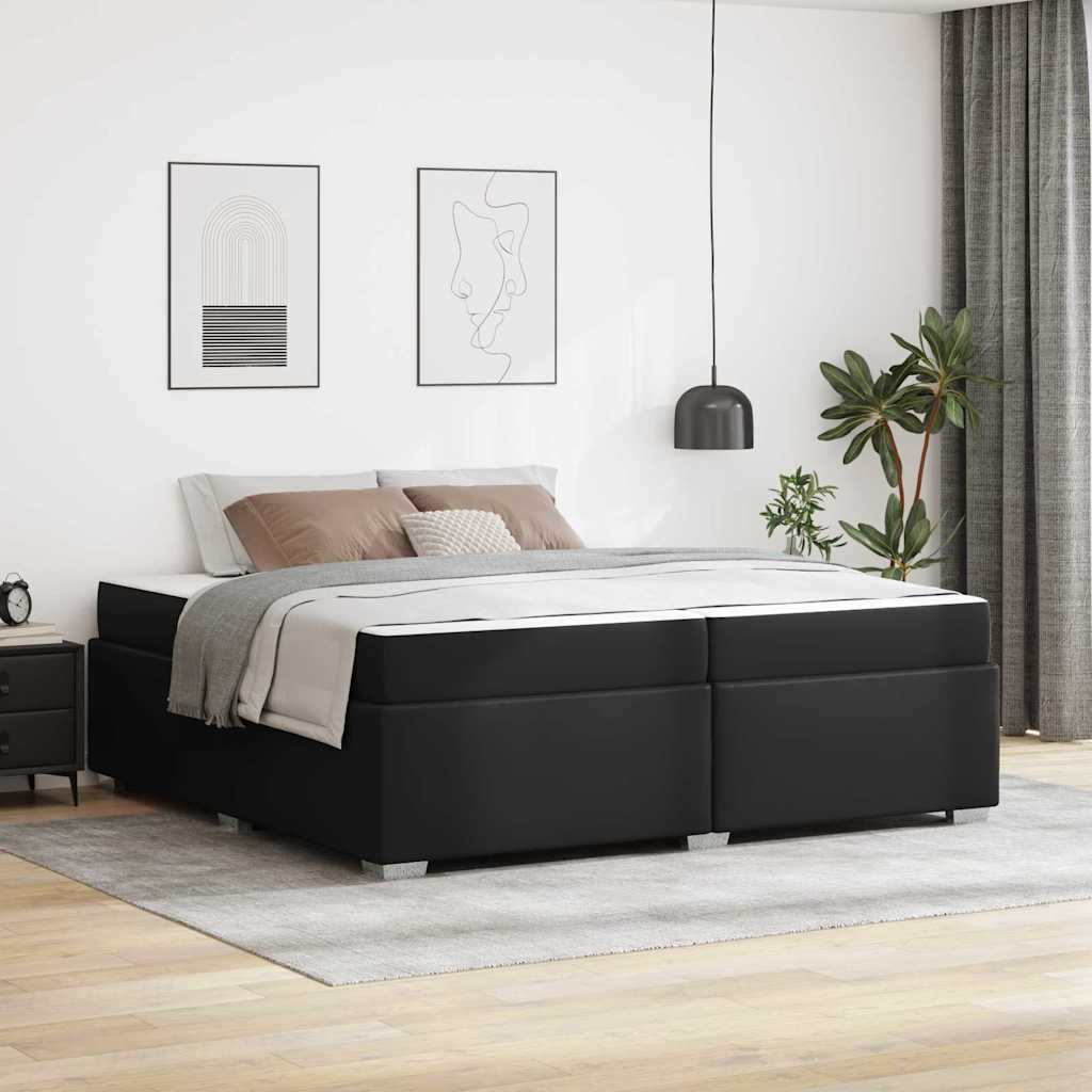 Bettrahmen Schwarz 200 x 200 cm Stoff