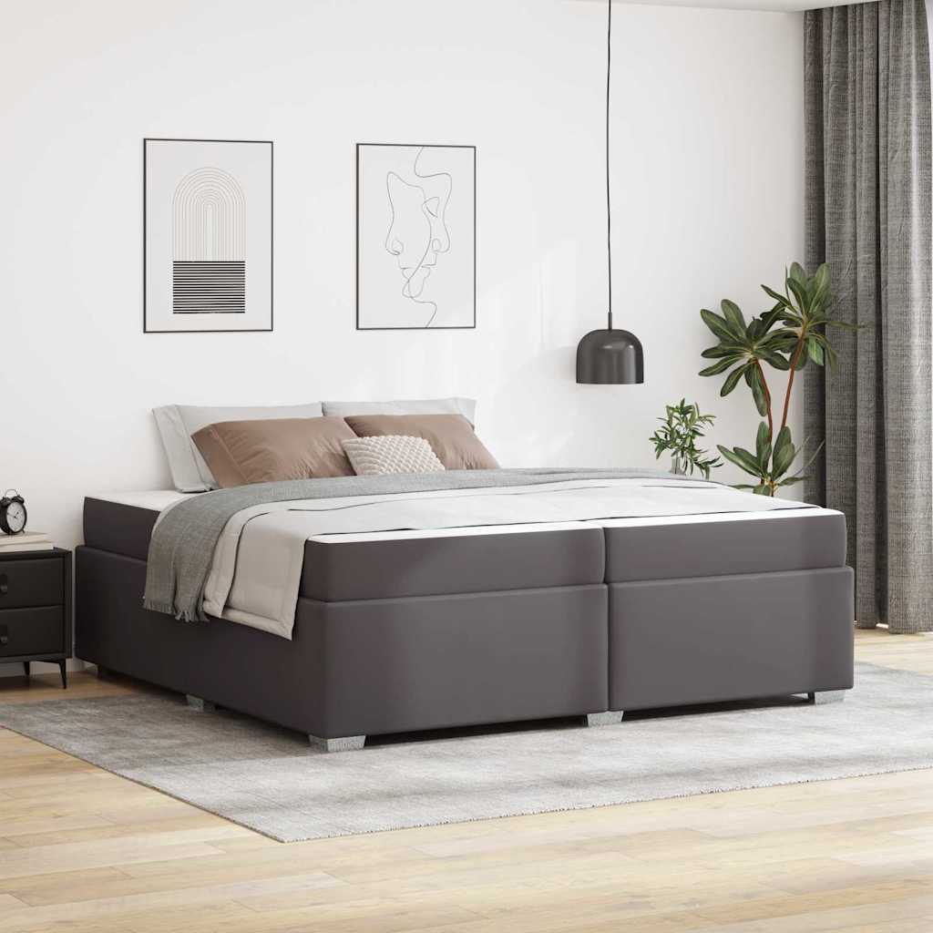 Bettrahmen Grau 200 x 200 cm Stoff