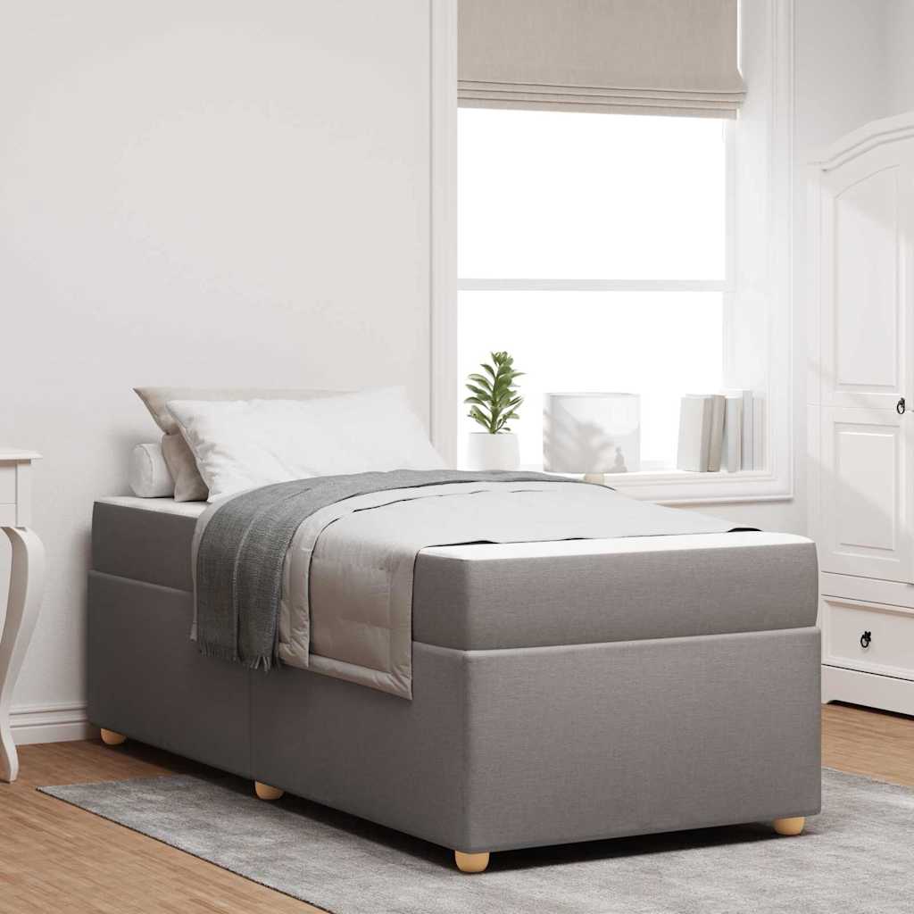 Bettrahmen Taupe 100 x 200 cm Stoff