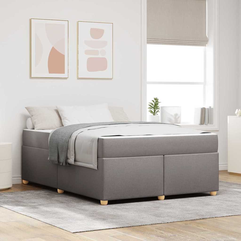 Bettrahmen Taupe 160 x 200 cm Stoff