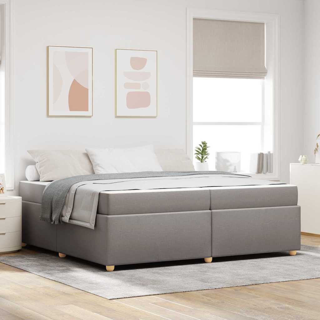 Bettrahmen Taupe 200 x 200 cm Stoff