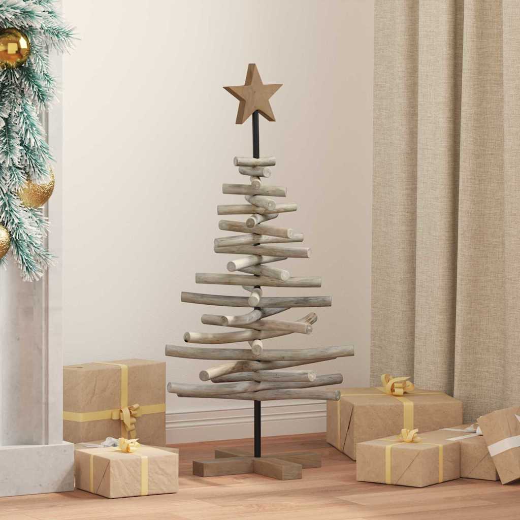 Weihnachtsbaum Braun 90 cm Massivholz Teak