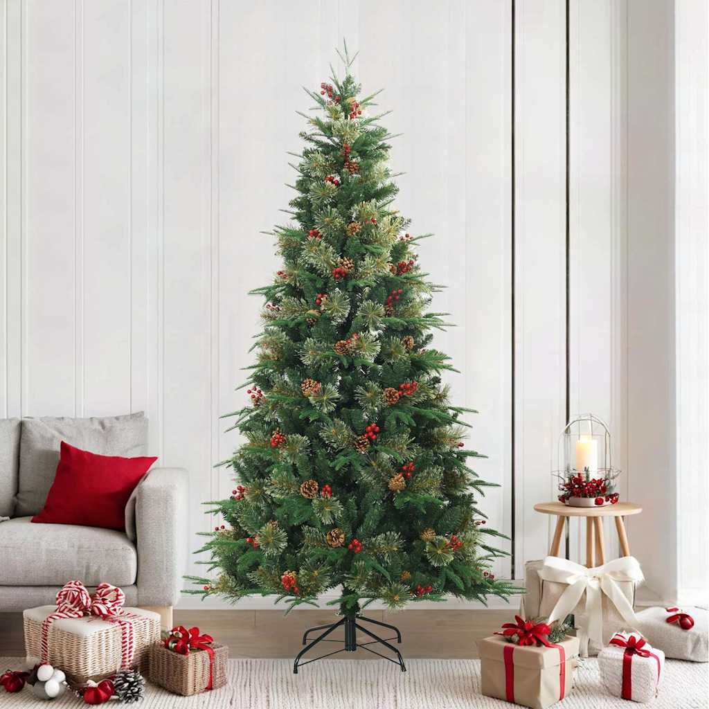 Künstlicher klappbarer Weihnachtsbaum Grün 240 cm