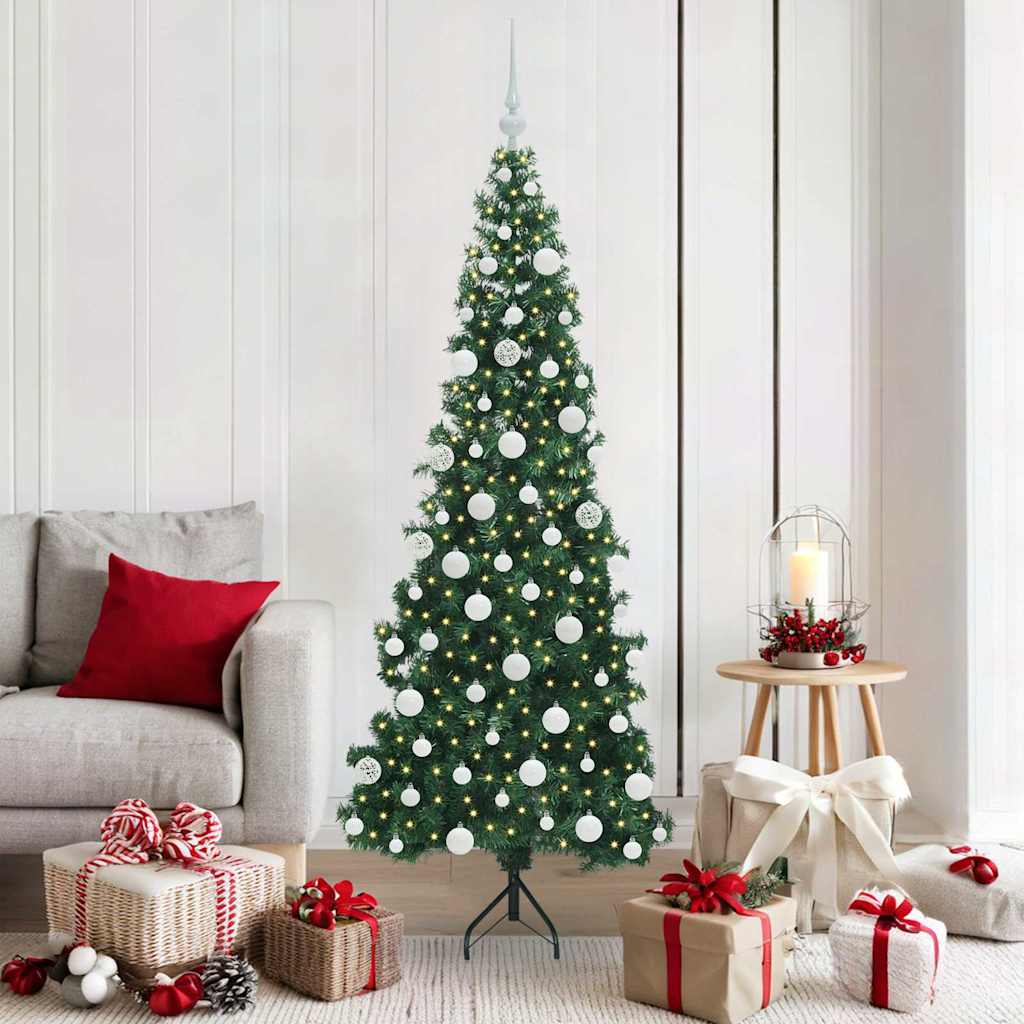 Eckiger künstlicher Weihnachtsbaum Grün 180 cm PVC und Metall