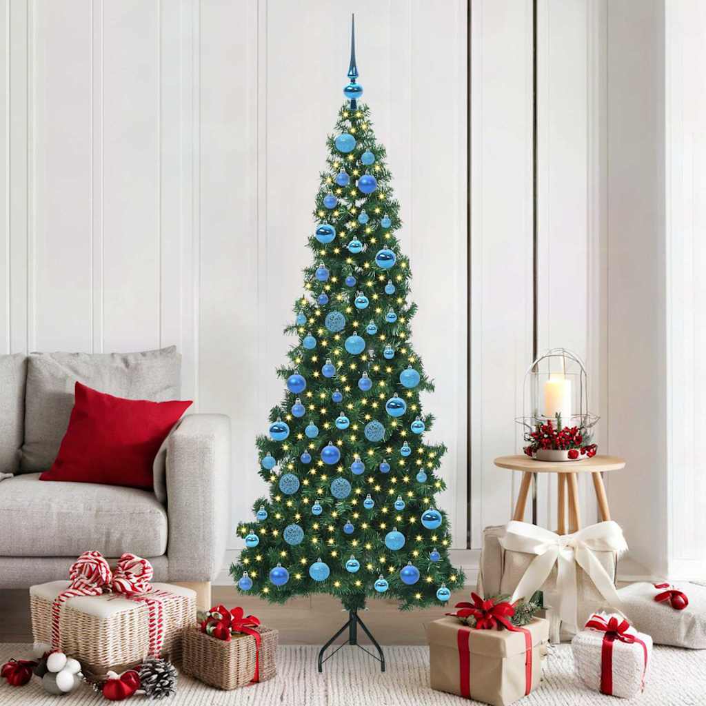 Eckiger künstlicher Weihnachtsbaum Grün 180 cm PVC und Metall