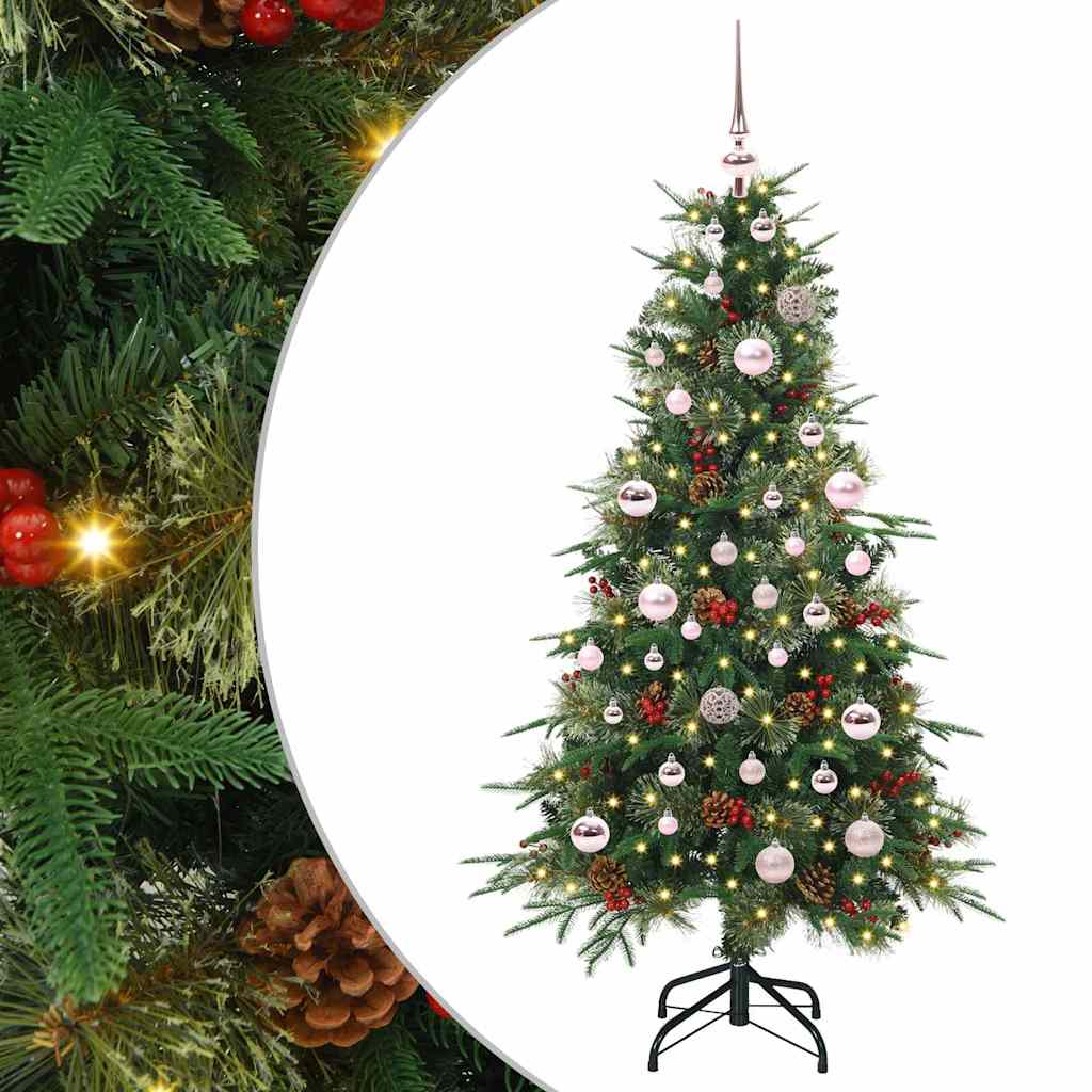 Künstlicher klappbarer Weihnachtsbaum Grün 150 cm PE und PVC