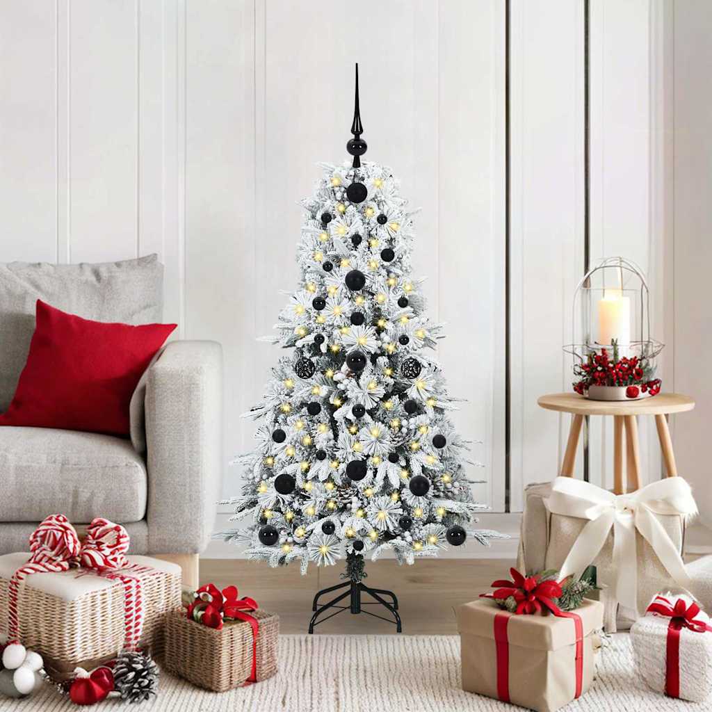 Künstlicher klappbarer Weihnachtsbaum Weiß 120 cm PE und PVC