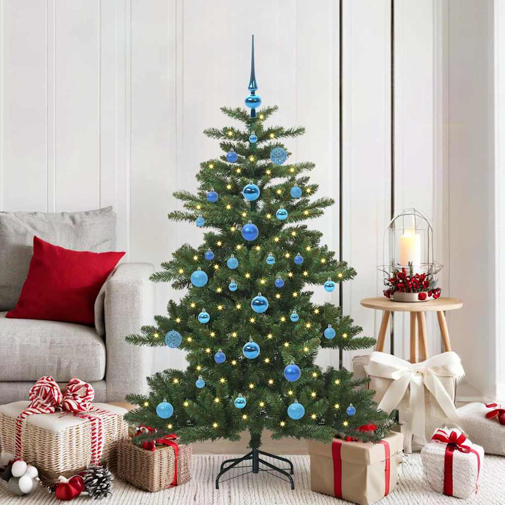 Künstlicher klappbarer Weihnachtsbaum Grün 150 cm PVC und Stahl