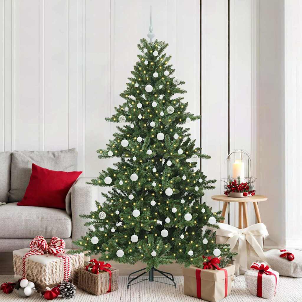 Künstlicher klappbarer Weihnachtsbaum Grün 180 cm PVC und Stahl