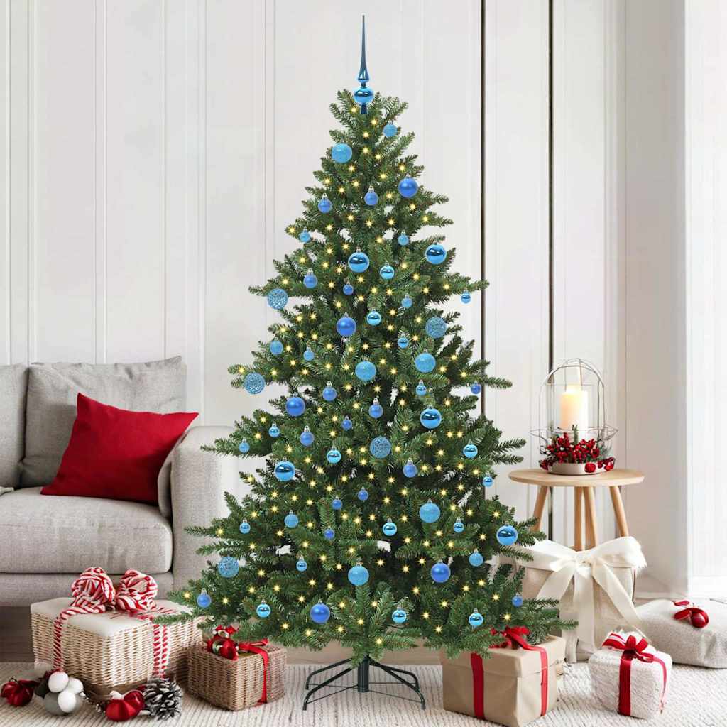 Künstlicher klappbarer Weihnachtsbaum Grün 180 cm PVC und Stahl