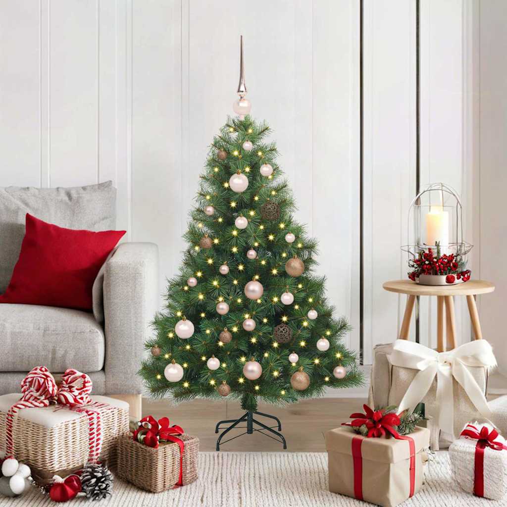 Künstlicher Weihnachtsbaum mit 150 LEDs Grün 120 cm PE und PVC