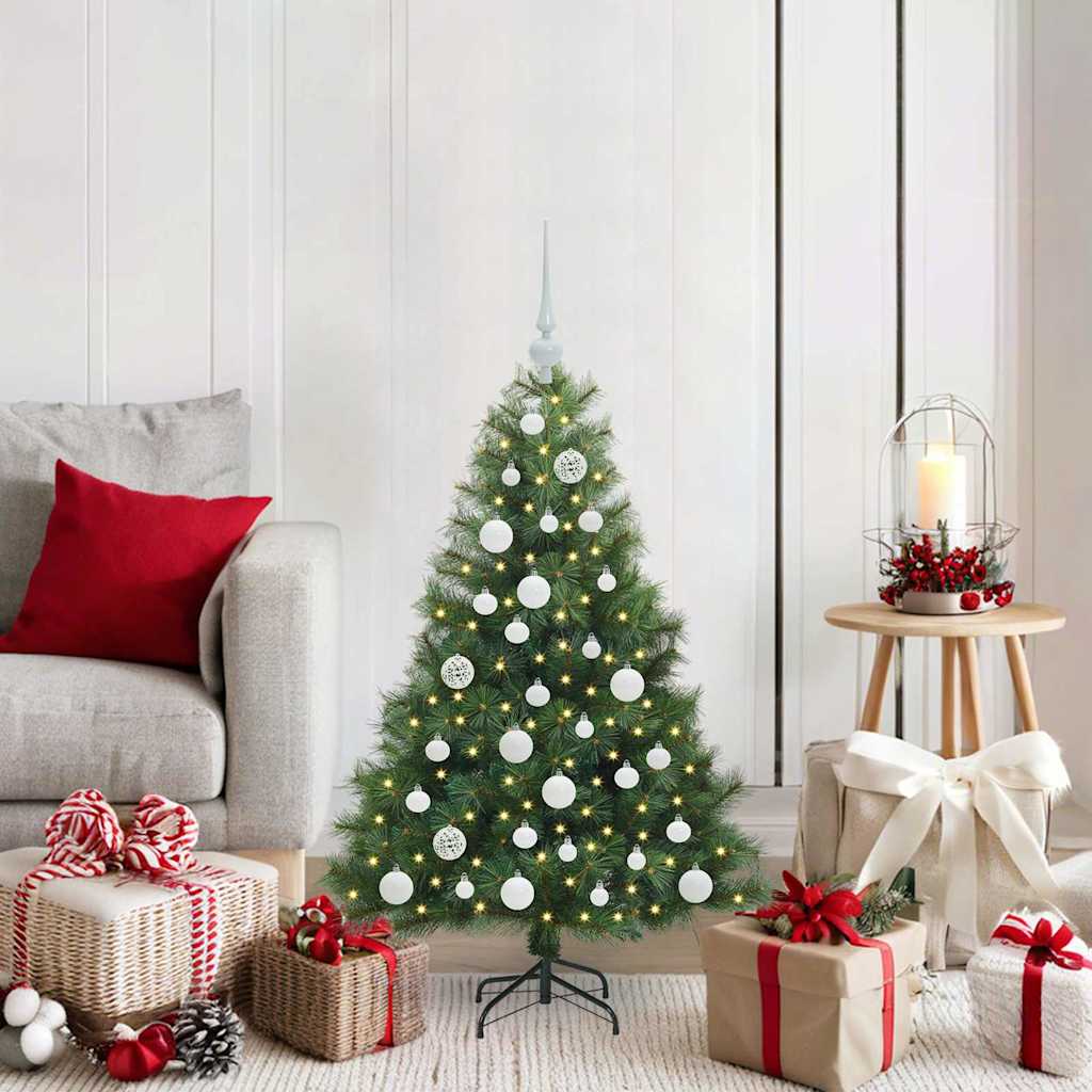 Künstlicher Weihnachtsbaum mit 150 LEDs Grün 120 cm PE und PVC