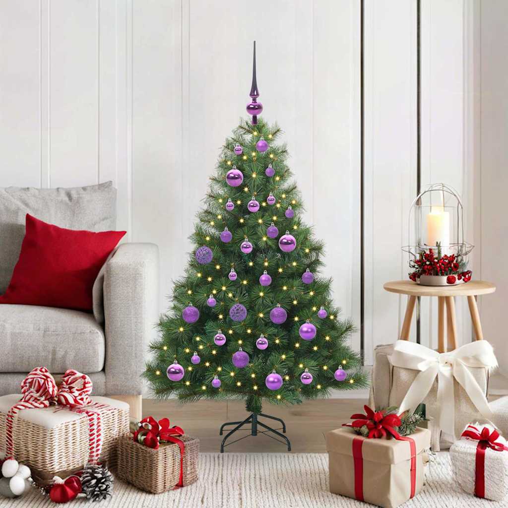 Künstlicher Weihnachtsbaum mit 150 LEDs Grün 120 cm PE und PVC