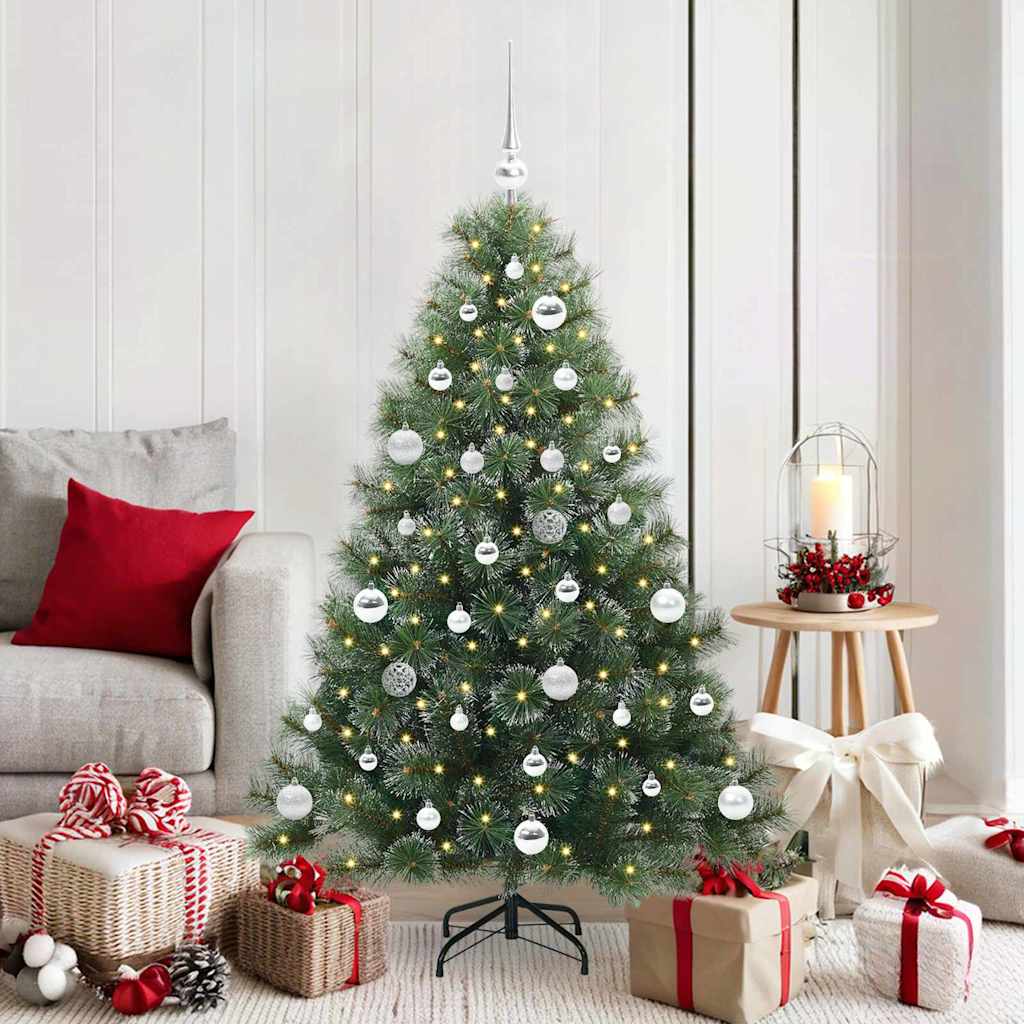 Künstlicher Weihnachtsbaum mit 150 LEDs Grün 150 cm PE und PVC