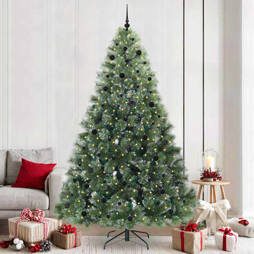 Künstlicher Weihnachtsbaum mit 300 LEDs Grün 240 cm PE und PVC