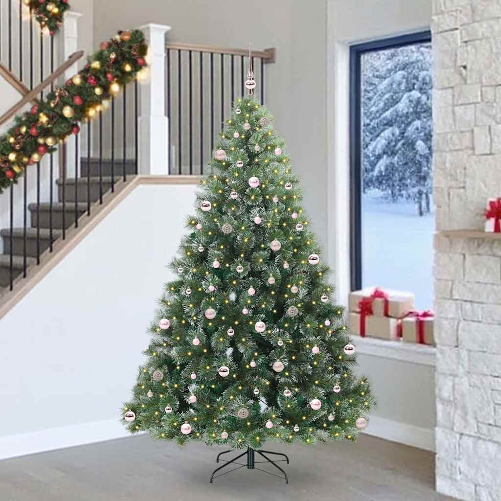 Künstlicher Weihnachtsbaum mit 300 LEDs Grün 240 cm PE und PVC