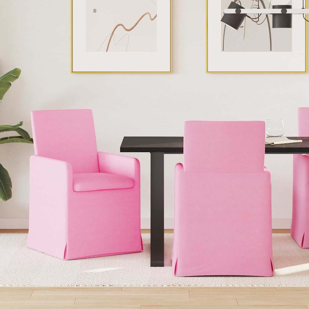 Esszimmerstühle 2 stk. Stoff Rosa 57 x 67 x 95 cm