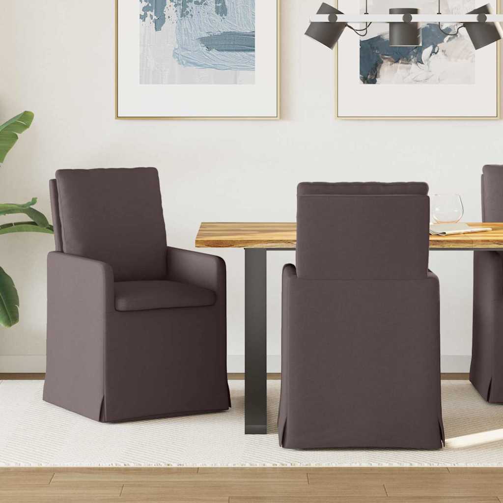 Esszimmerstühle 2 stk. Stoff Dunkelbraun 57 x 67 x 98 cm