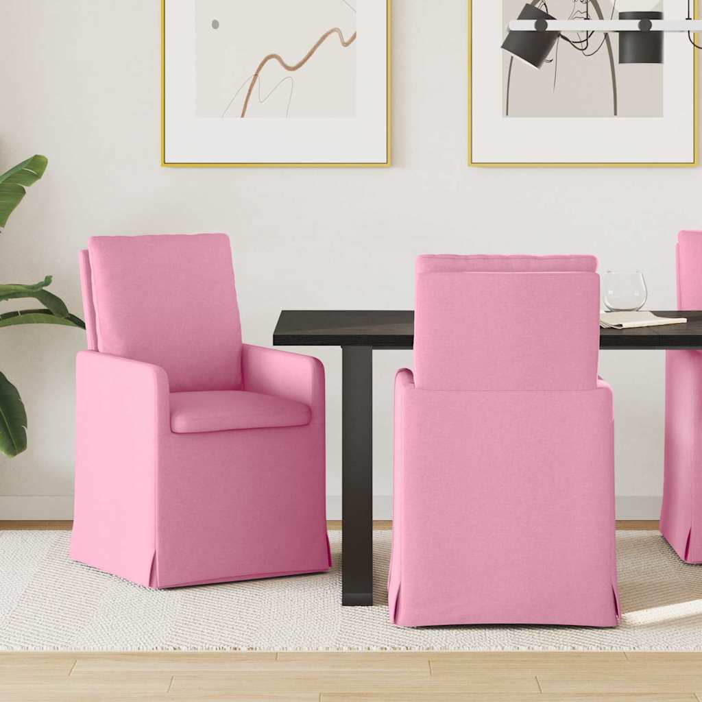 Esszimmerstühle 2 stk. Stoff Rosa 57 x 67 x 98 cm
