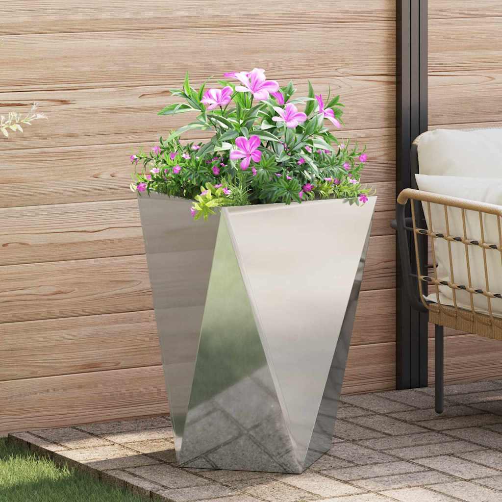 Pflanzkübel Silber 50 x 50 x 75 cm Verzinkter Stahl
