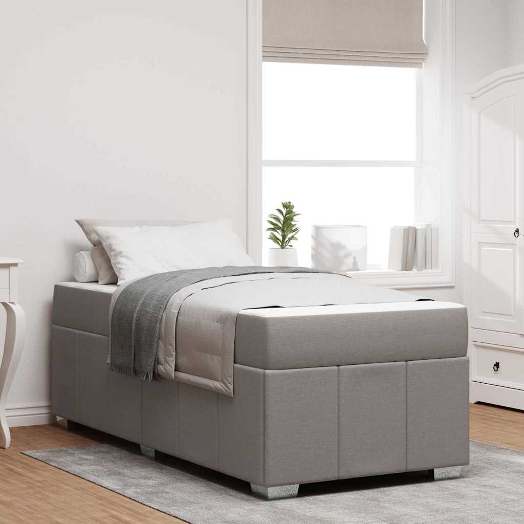 Bettrahmen Taupe 100 x 200 cm Stoff