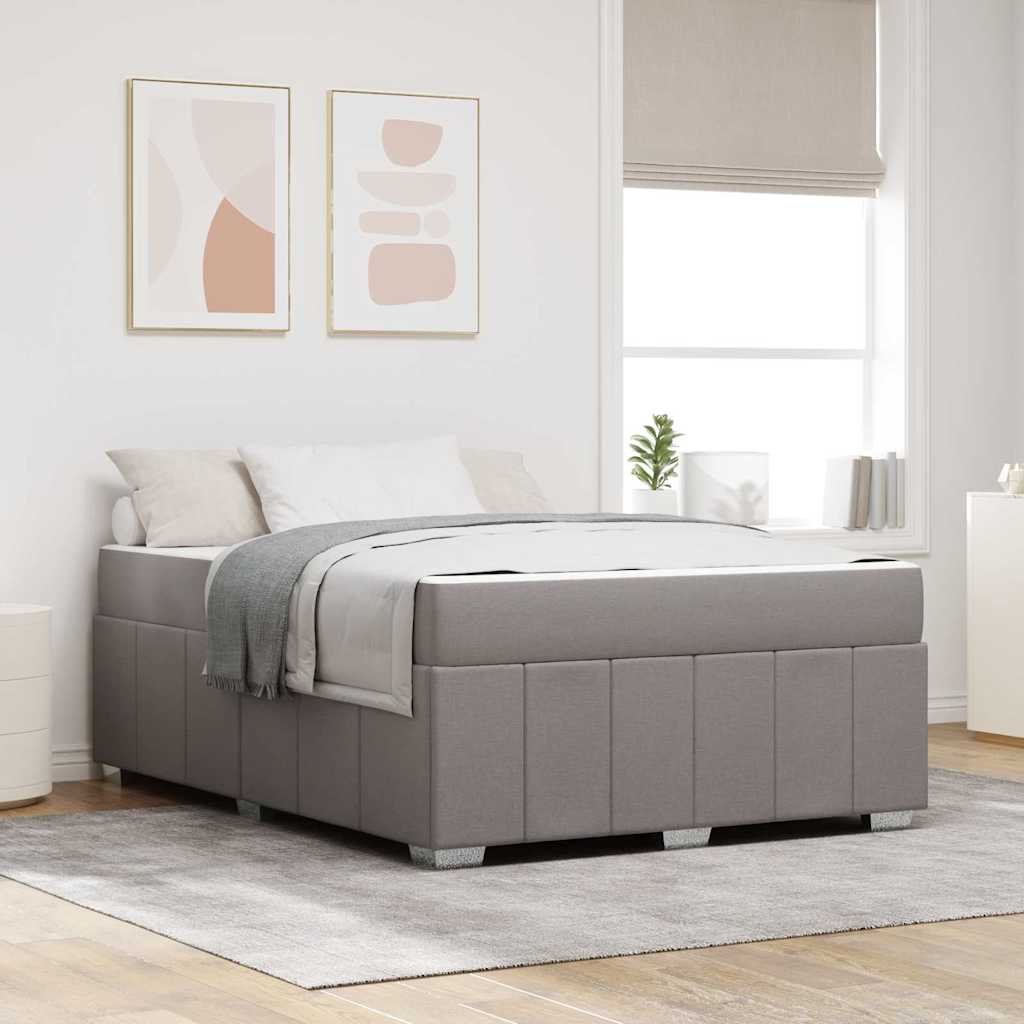 Bettrahmen Taupe 140 x 200 cm Stoff
